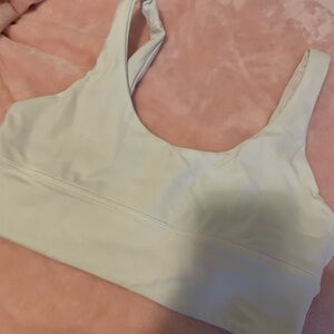 White Lulu Sports Bra